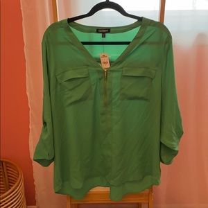 Express portofino green shirt. NWT